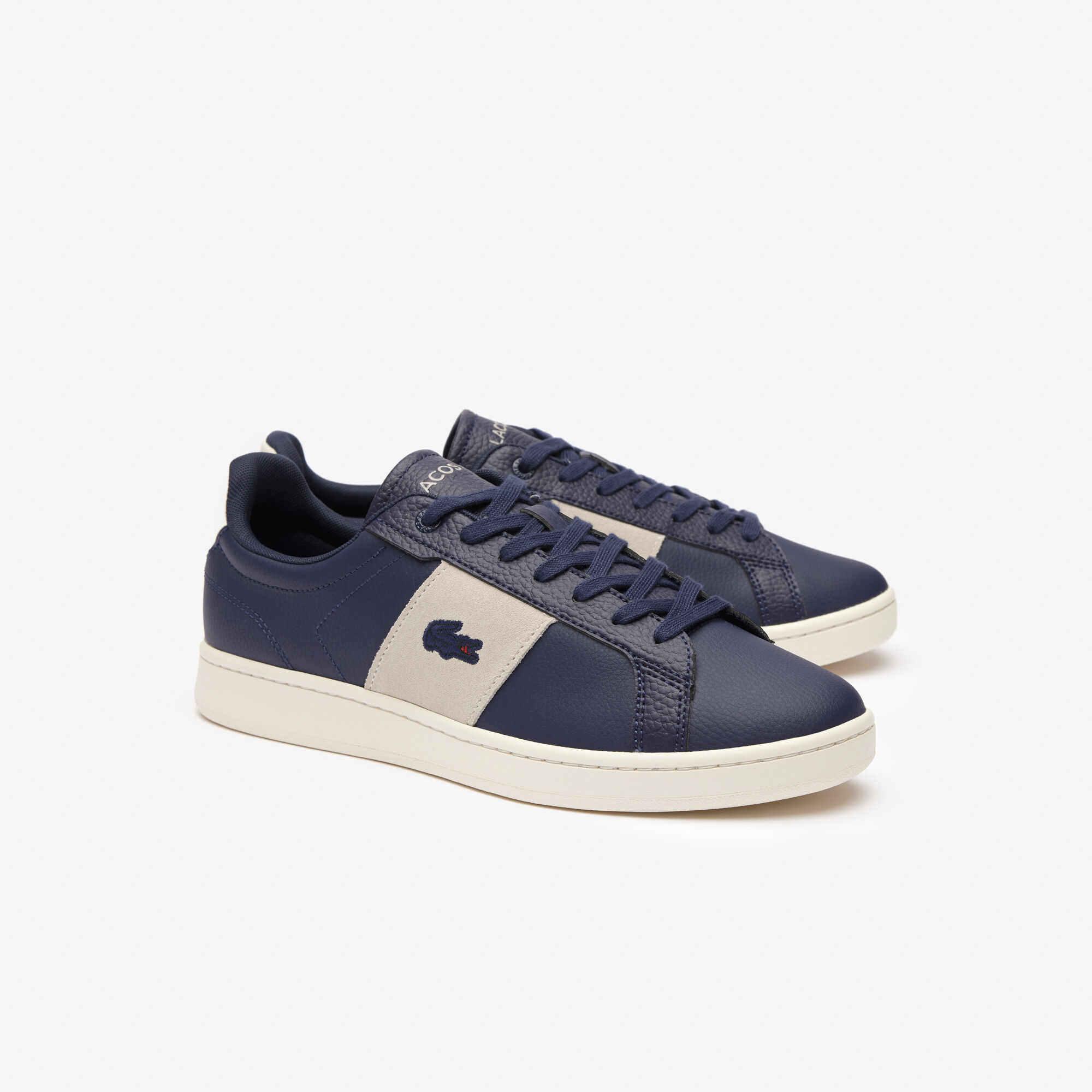 Mens blue clearance leather trainers