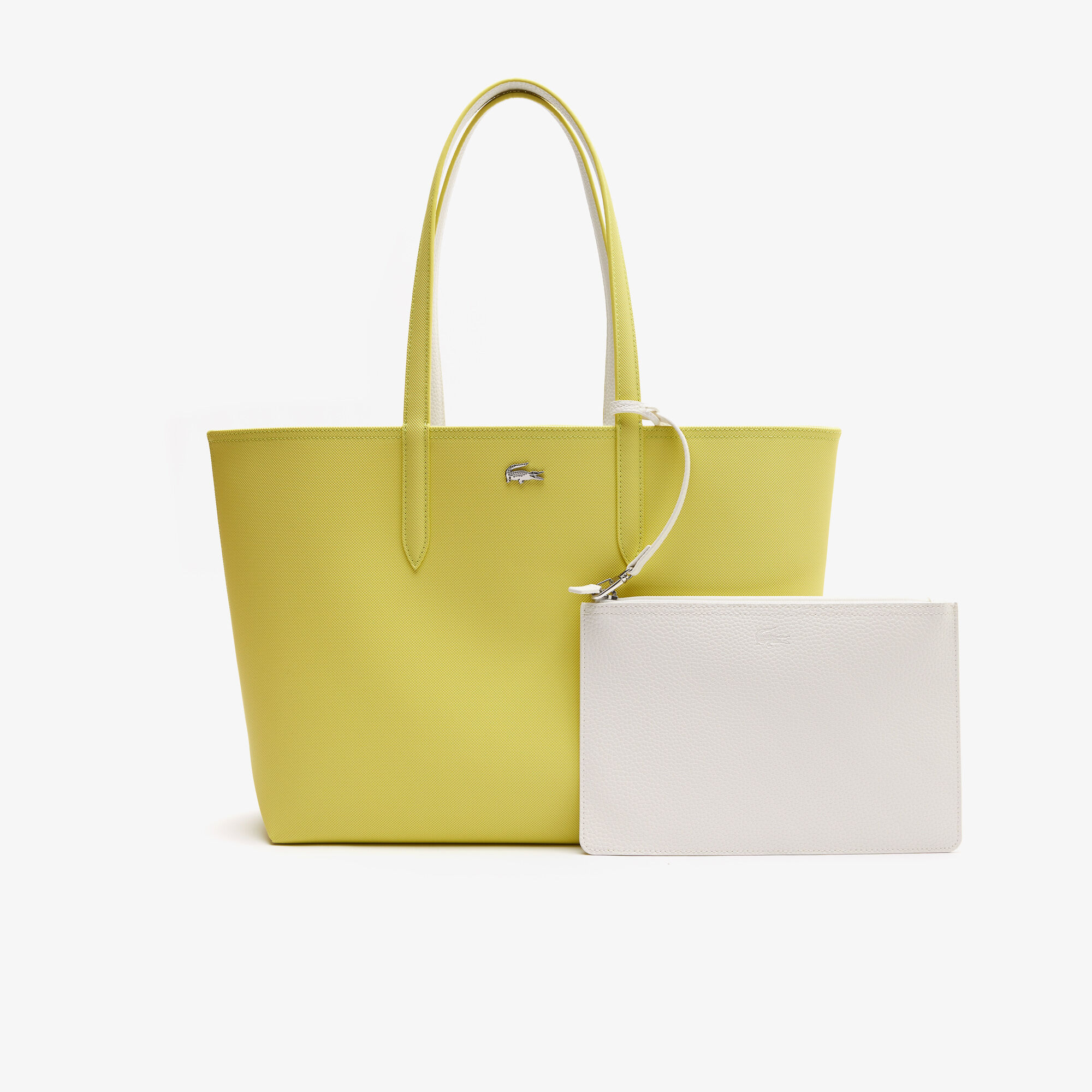 lacoste yellow tote bag