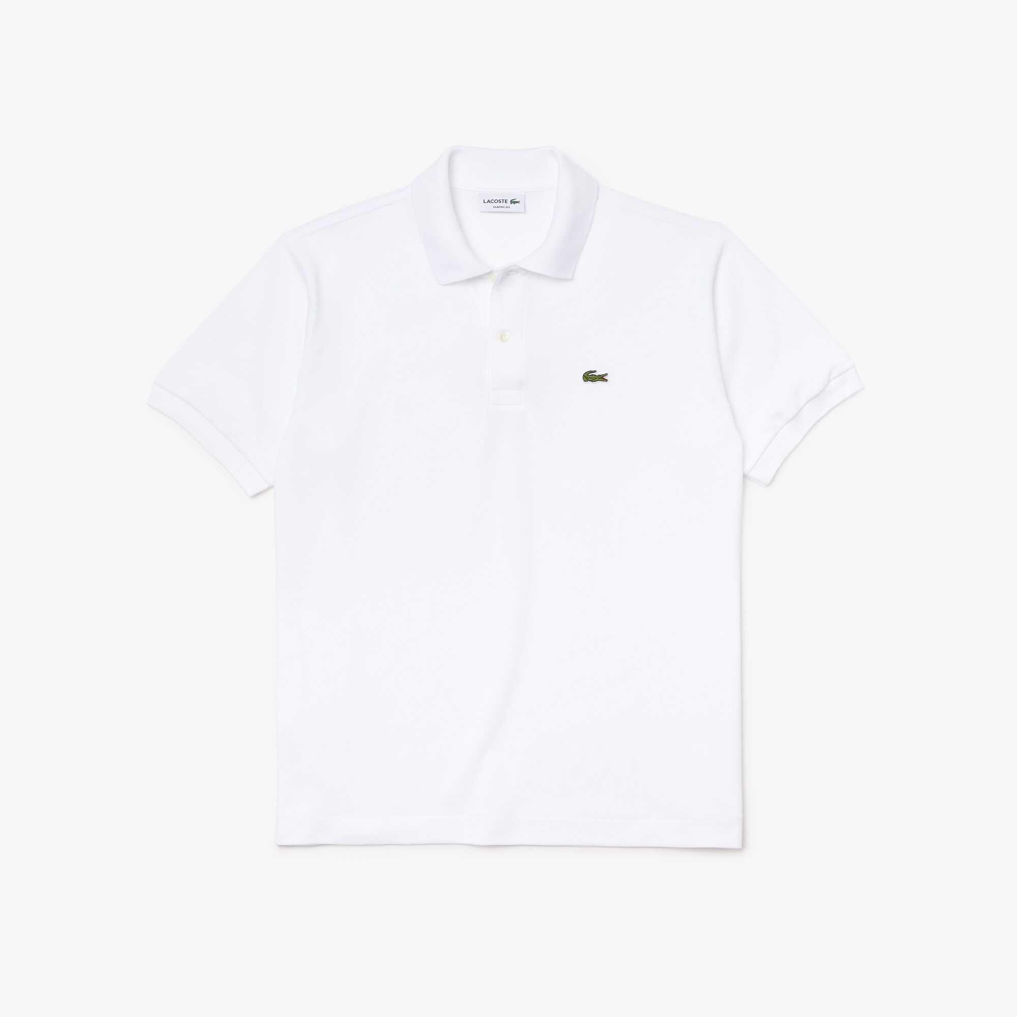 lacoste white logo polo