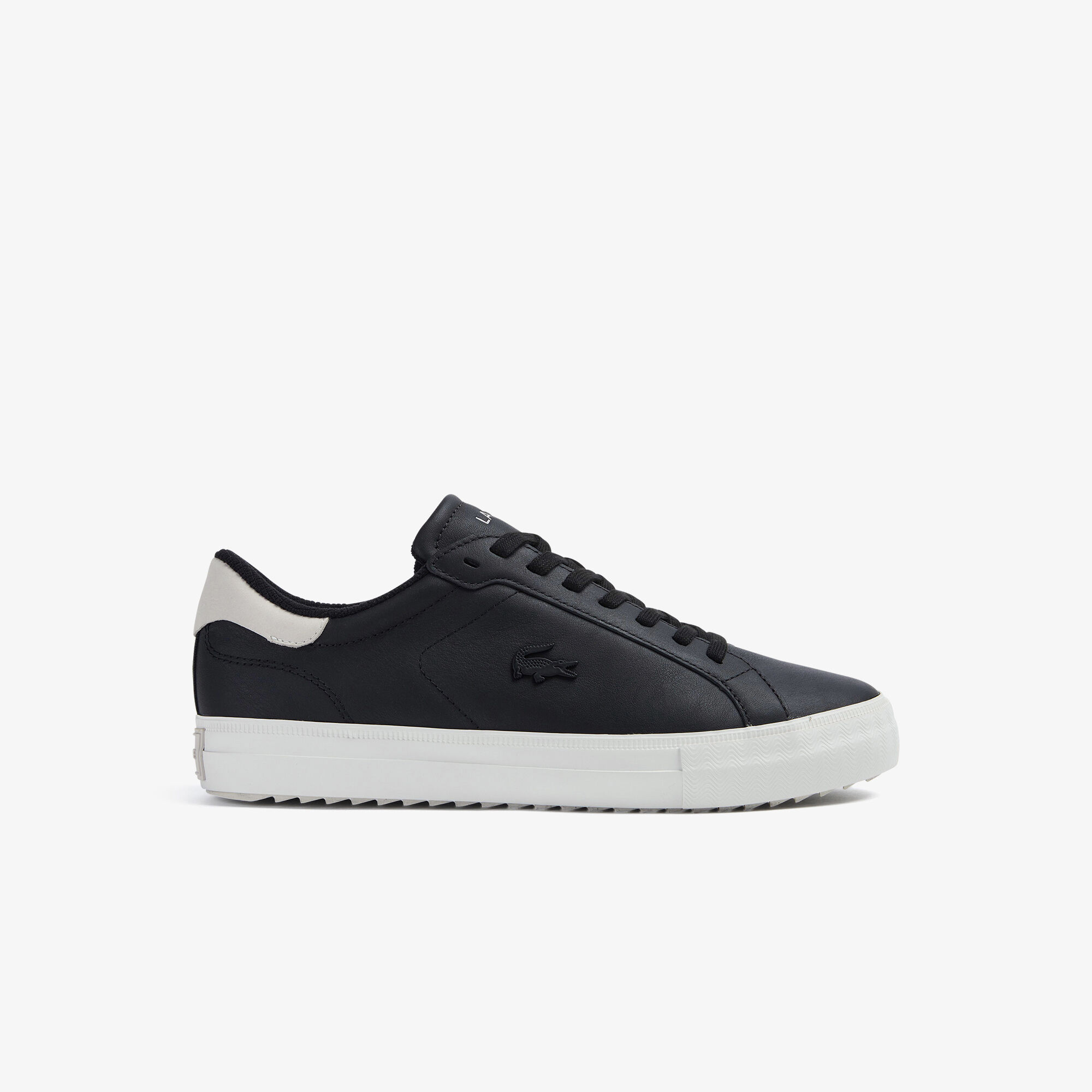 Lacoste black cheap leather shoes