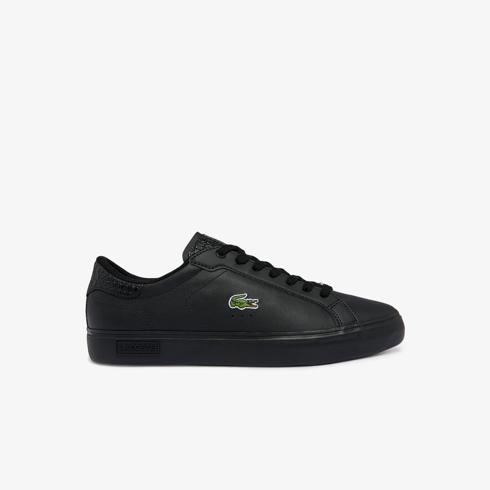 Lacoste black cheap leather shoes