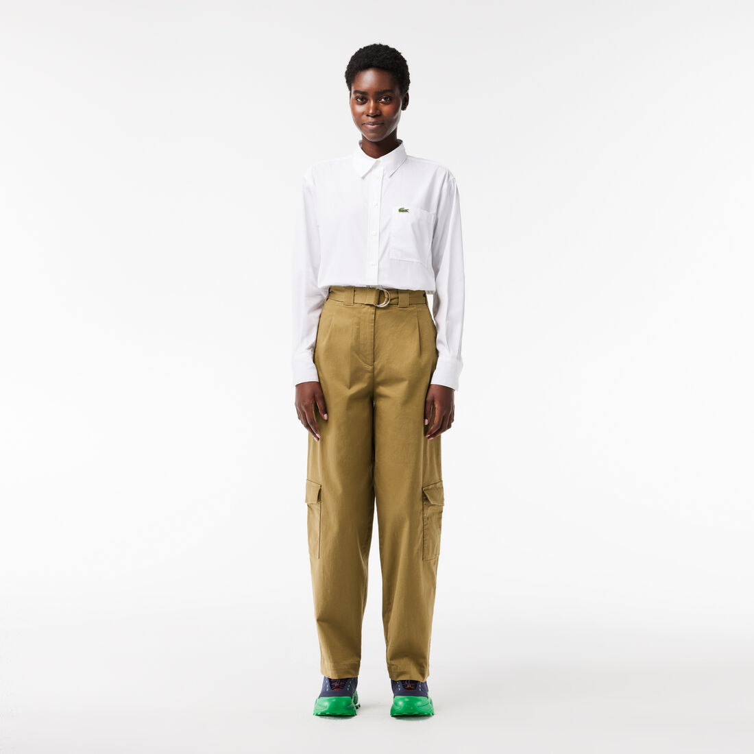 Stretch Cotton Gabardine Cargo Pants - HF0787-00-SIX