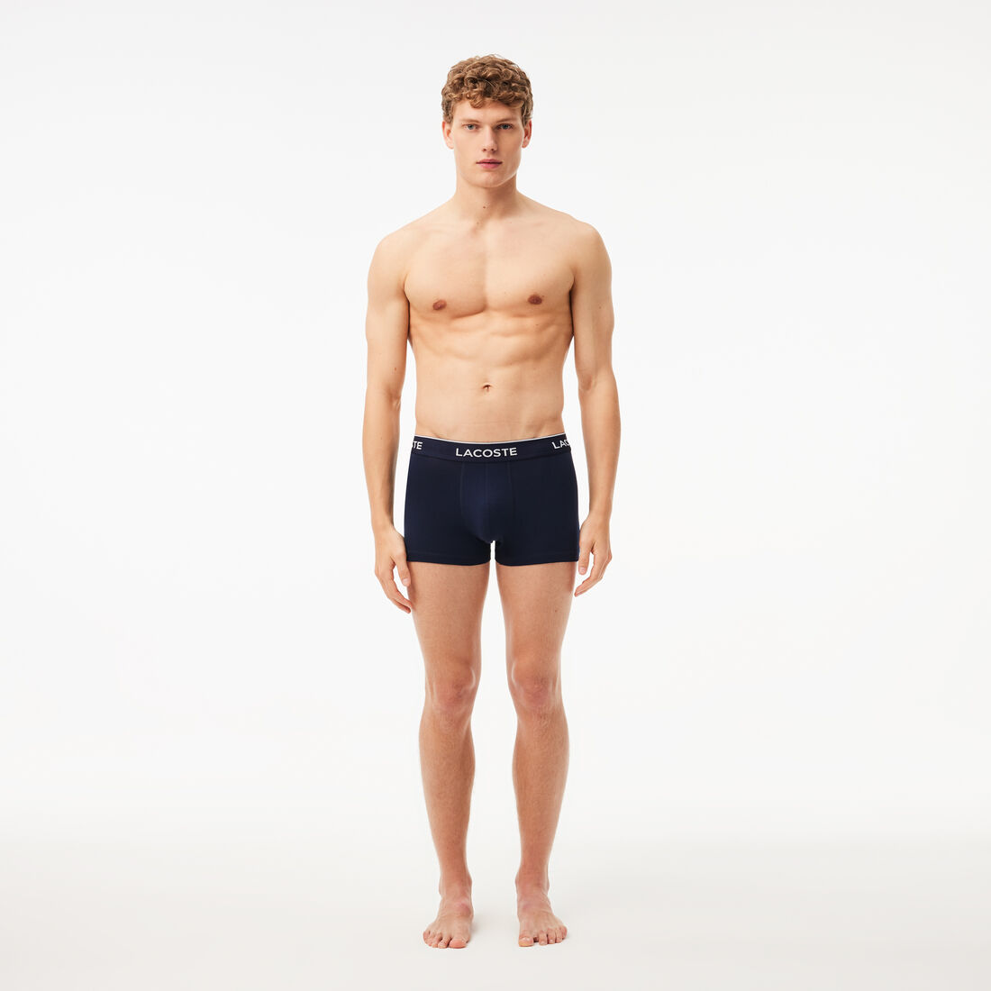 Pack Of 3 Navy Casual Trunks With Contrasting Waistband - 5H3401-00-HY0