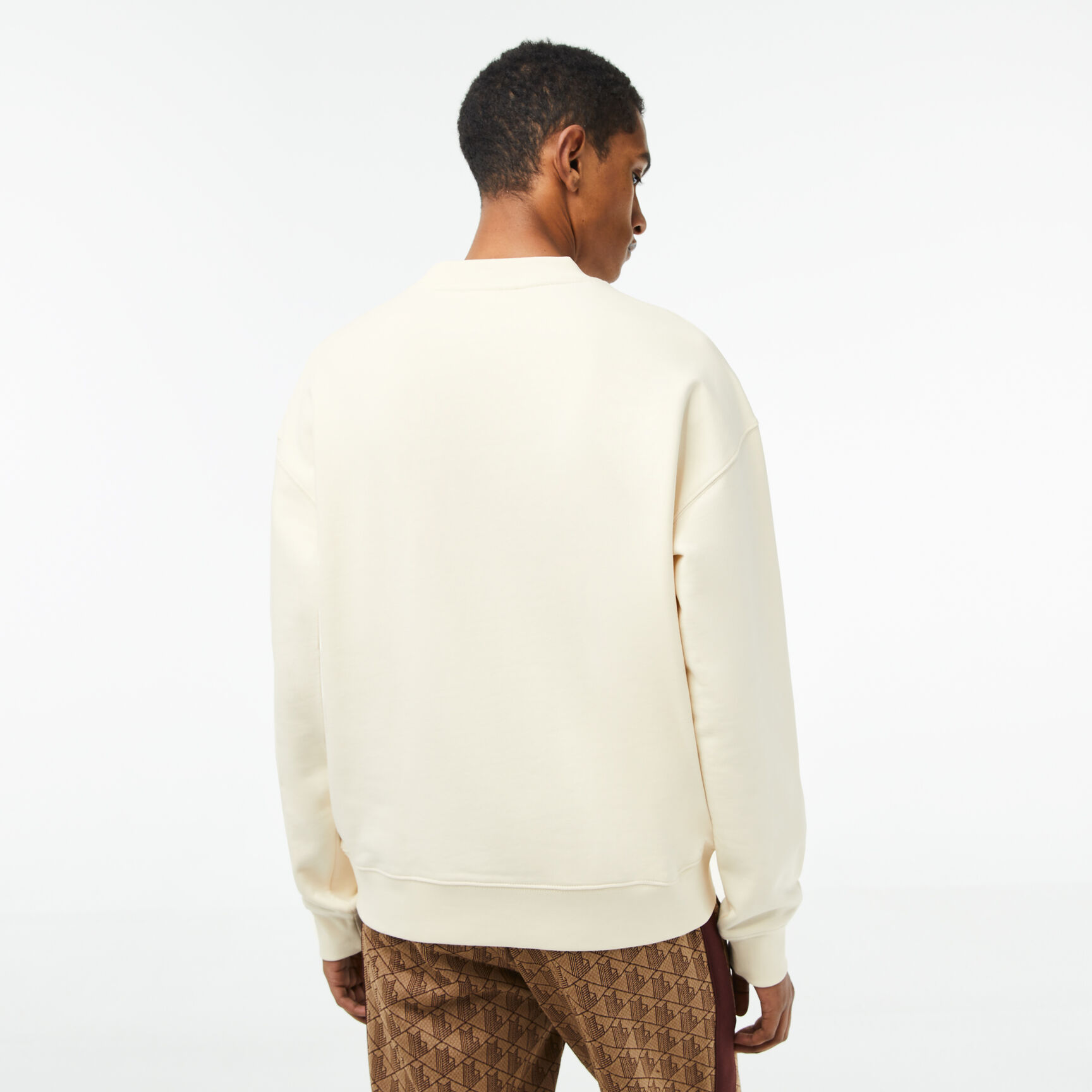 Buy Men’s Lacoste Round Neck Loose Fit Printed Sweatshirt | Lacoste UAE