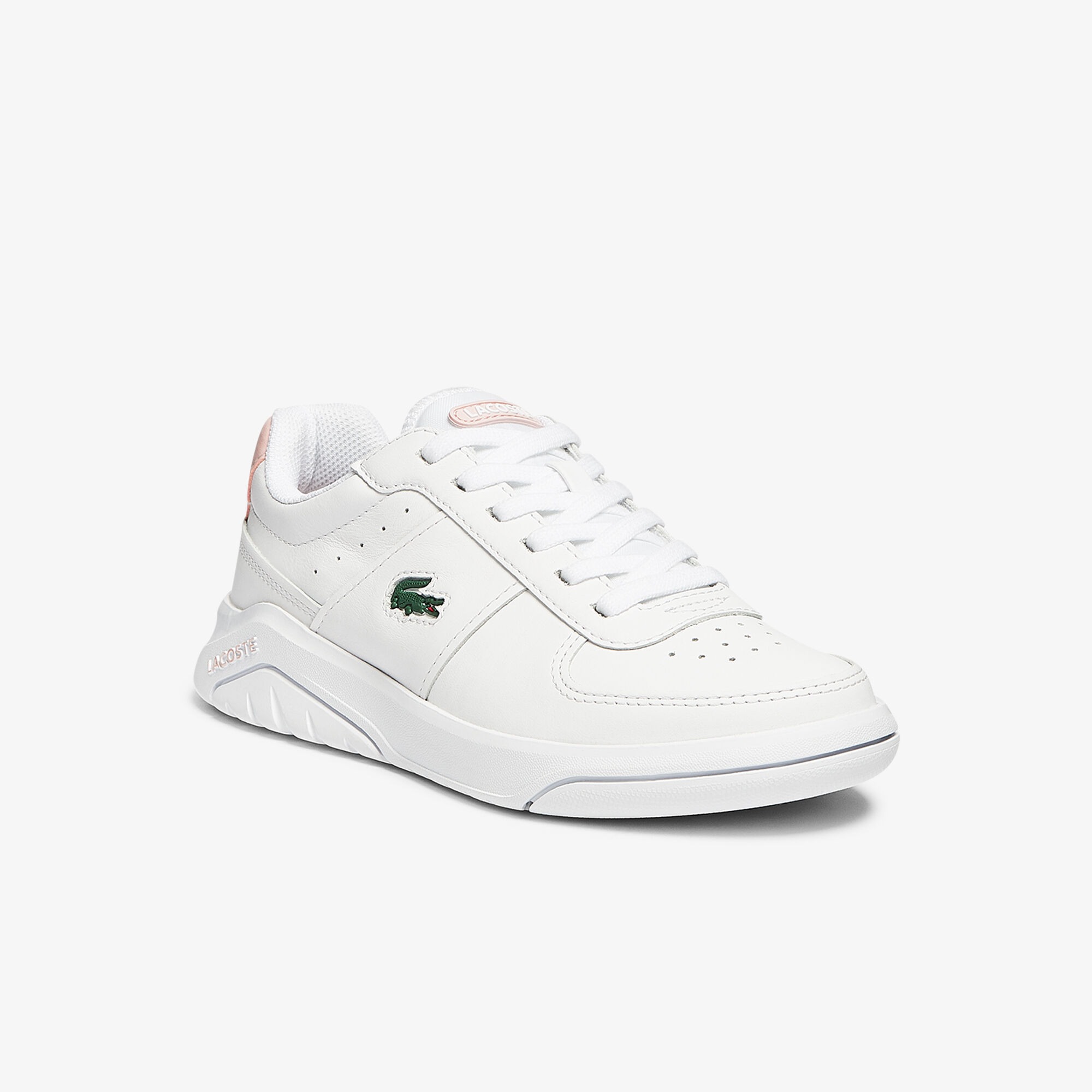 white leather lacoste shoes womens