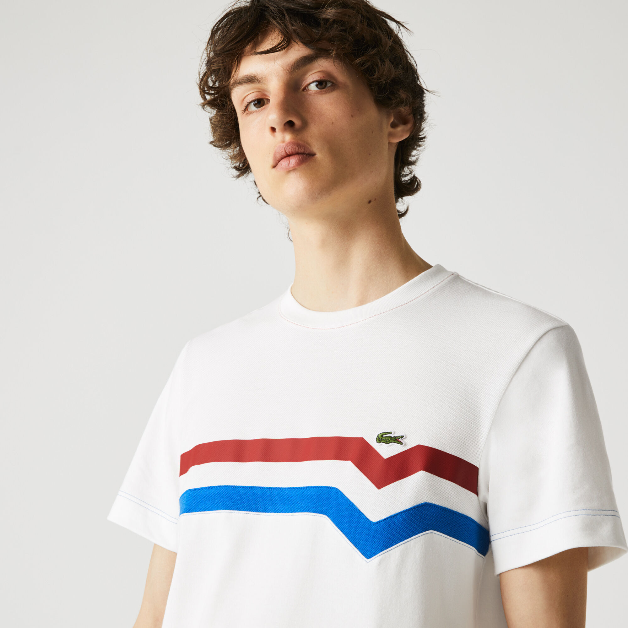 lacoste white crocodile