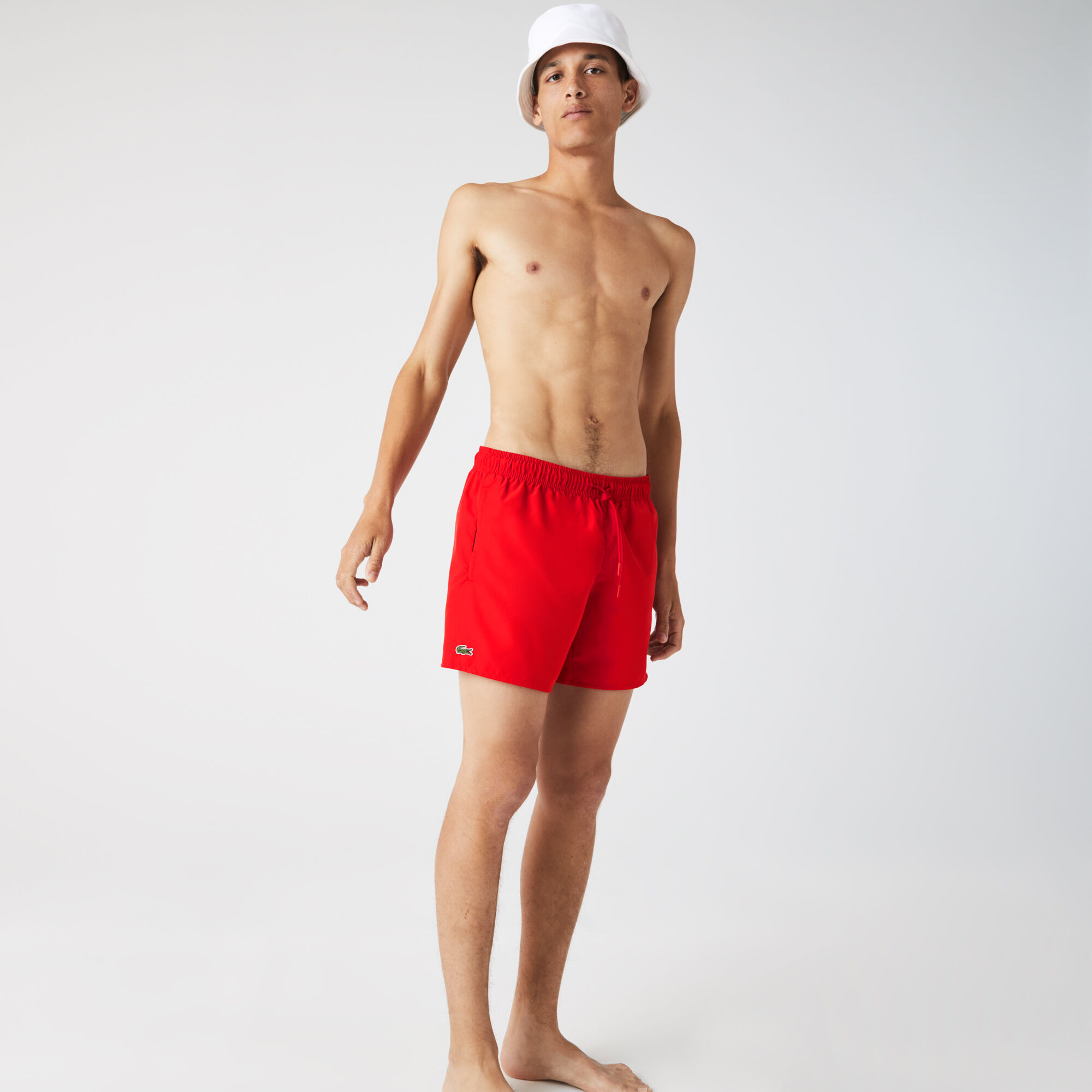 lacoste quick dry swim shorts