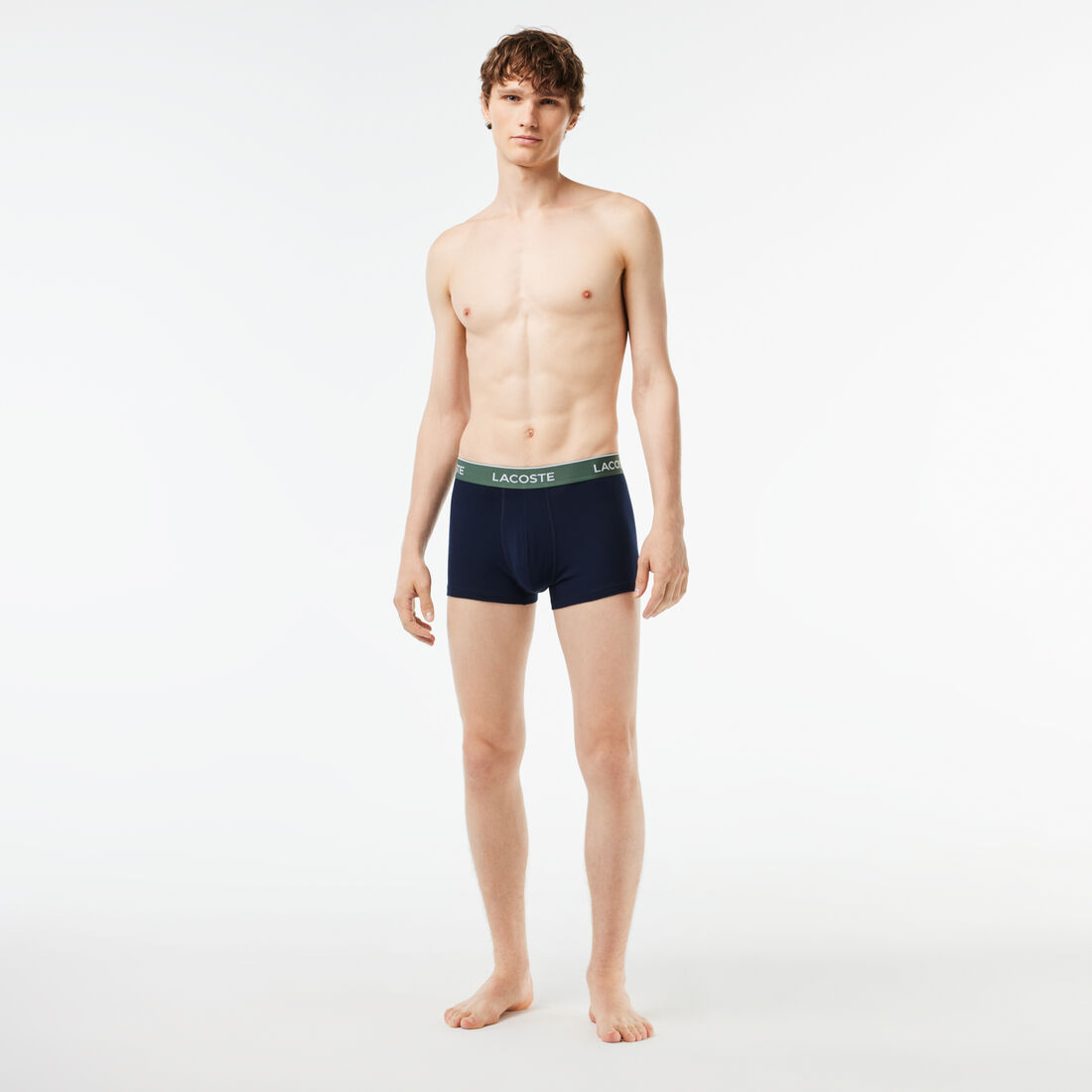 Pack Of 3 Navy Casual Trunks With Contrasting Waistband - 5H3401-00-KI0