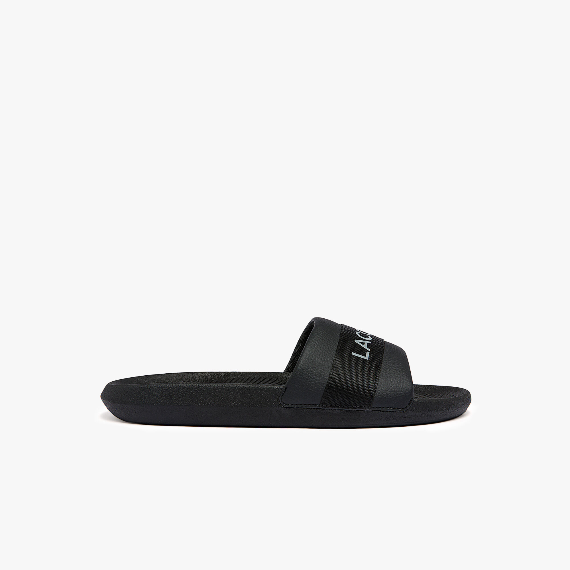 black lacoste sandals