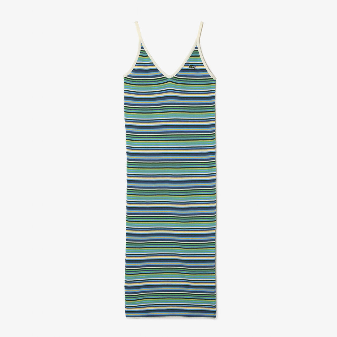 Strappy Striped Cotton Maxi Dress - EF7197-00-IRI