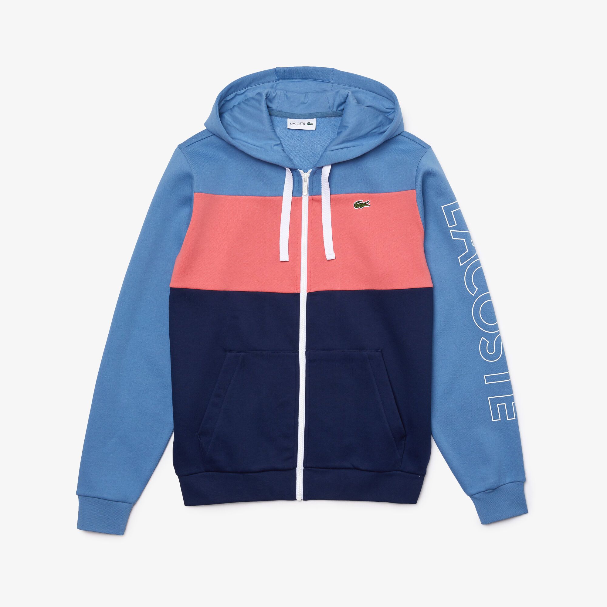 lacoste hoodie colorblock