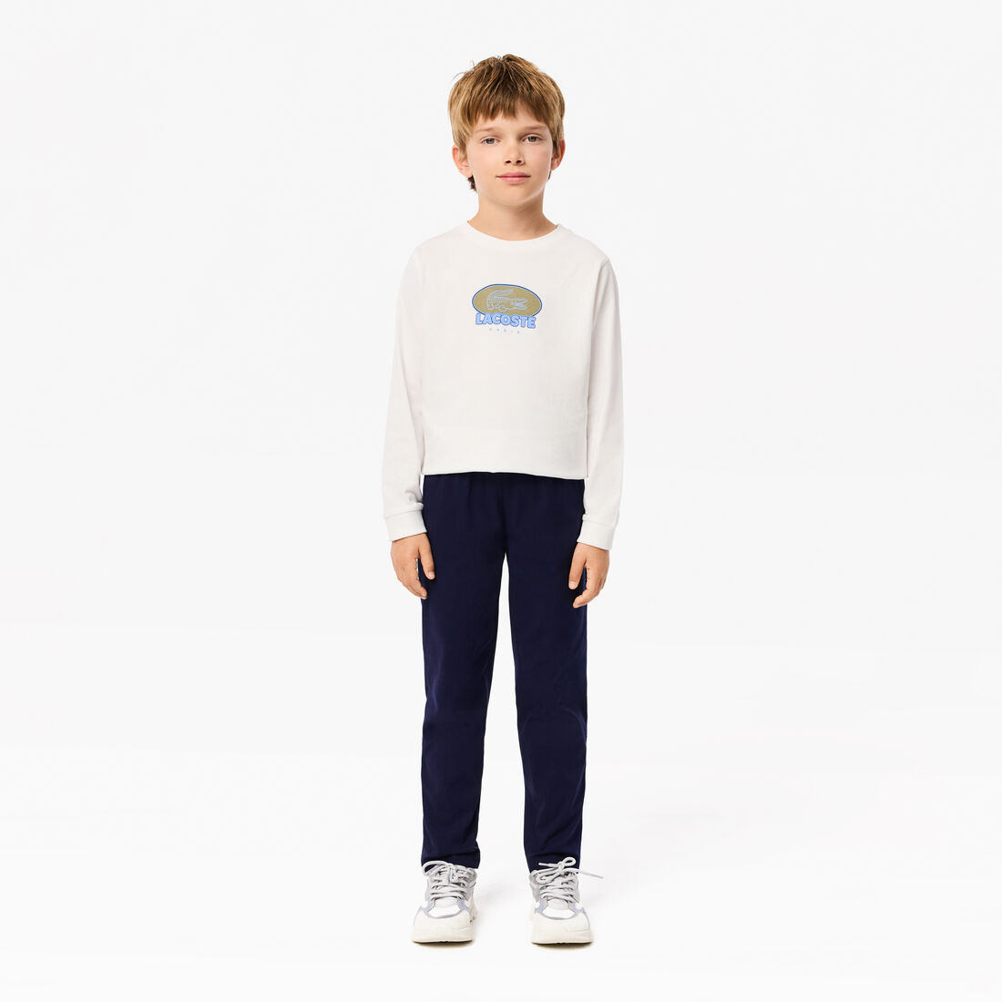 Boys' Lacoste Stretch Cotton Gabardine Chinos - HJ9701-00-166