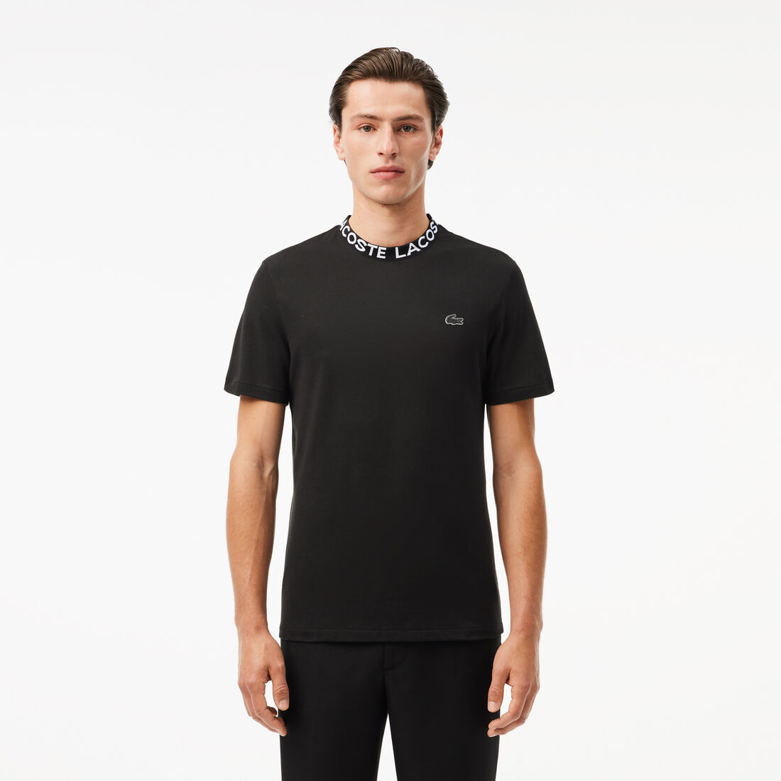 Jacquard Neck Pique T-shirt - TH7488-00-031