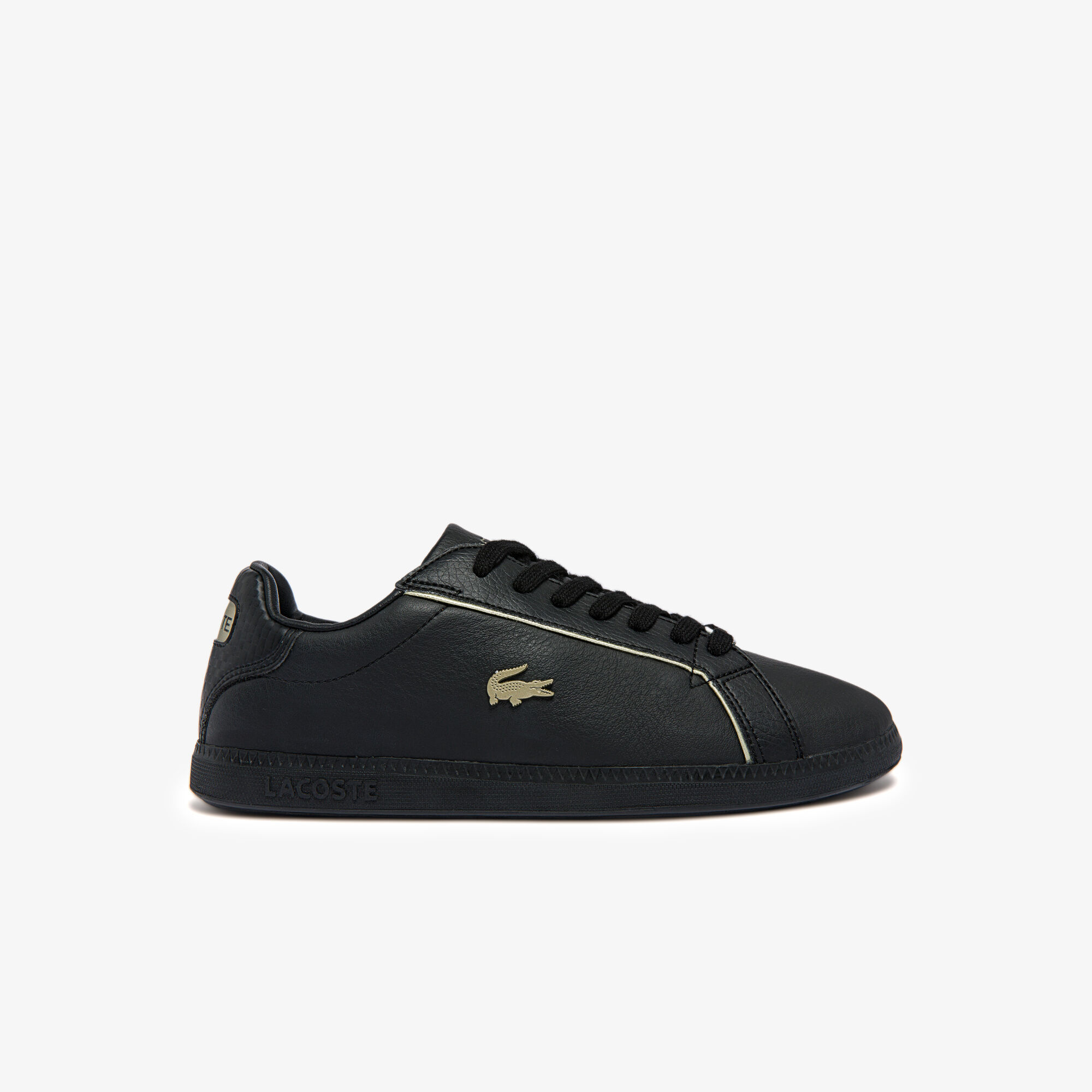 all black lacoste trainers