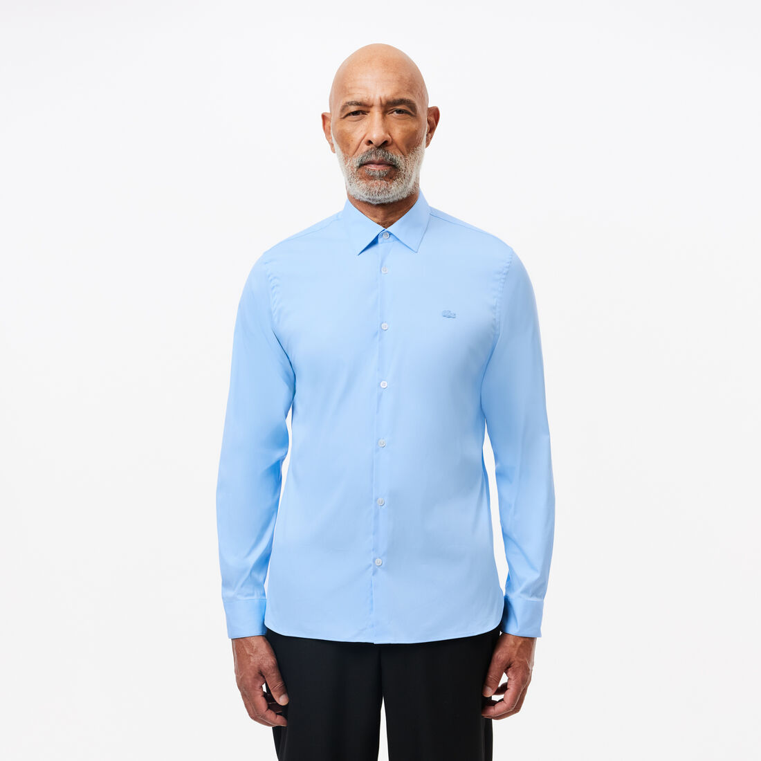 Men's Lacoste Slim Fit French Collar Cotton Poplin Shirt - CH5253-00-HBP