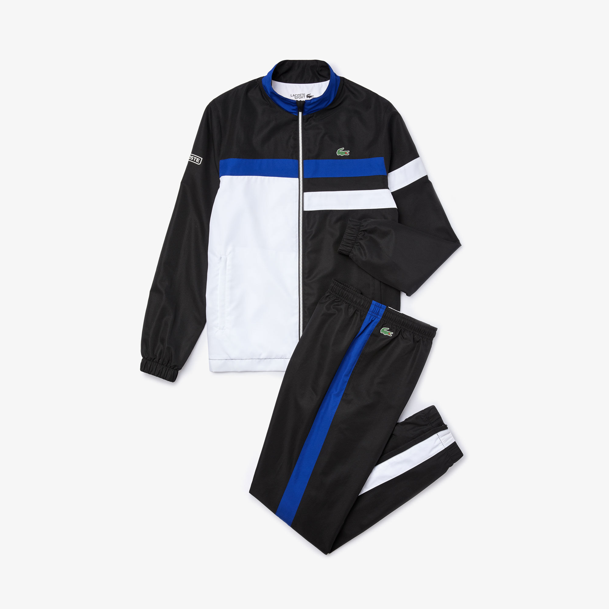 men's lacoste sport light colourblock tracksuit