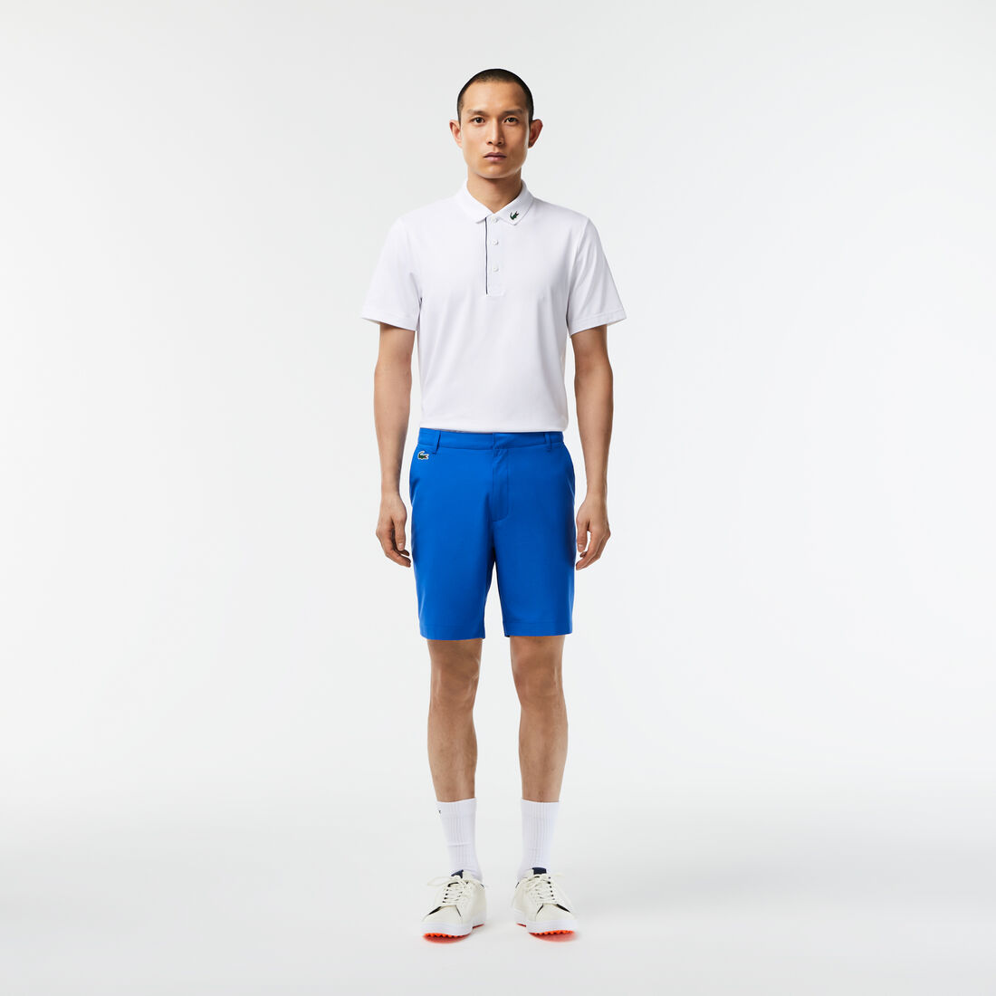 شورت برمودا غولف نسيج مطاطي خفيف للرجال مجموعة Lacoste SPORT